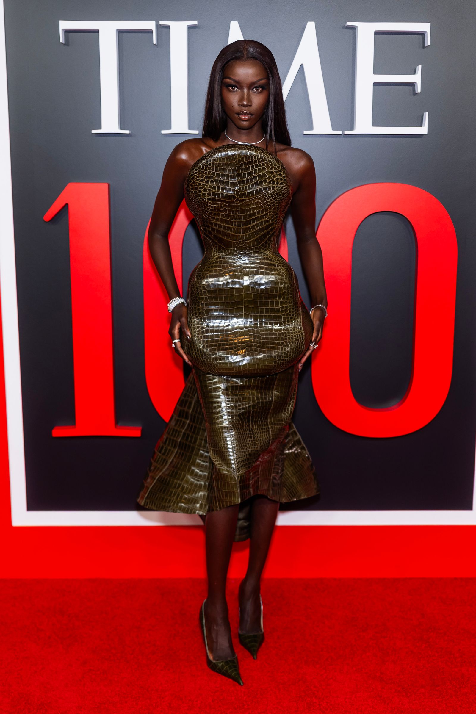New York New York April 23 Anok Yai attends the 2026 Time100 Gala at Jazz at Lincoln Center on April 23, 2026 in New York City