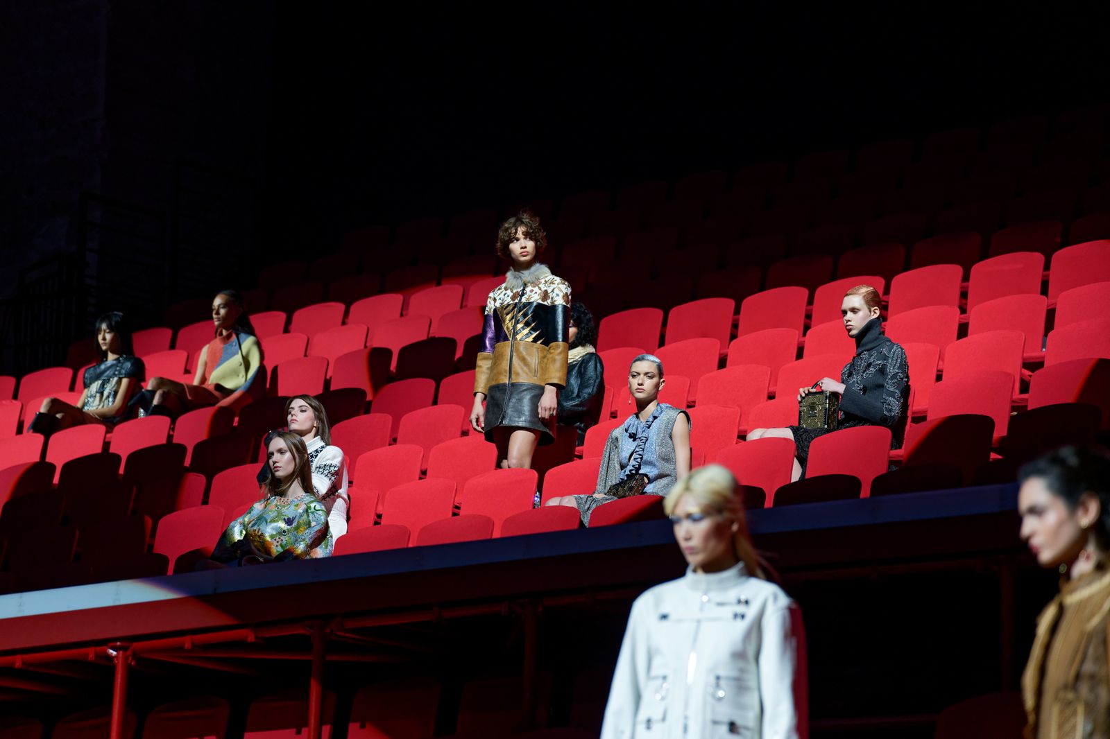 Image may contain Ana Girardot People Adult Indoor Theater face and head