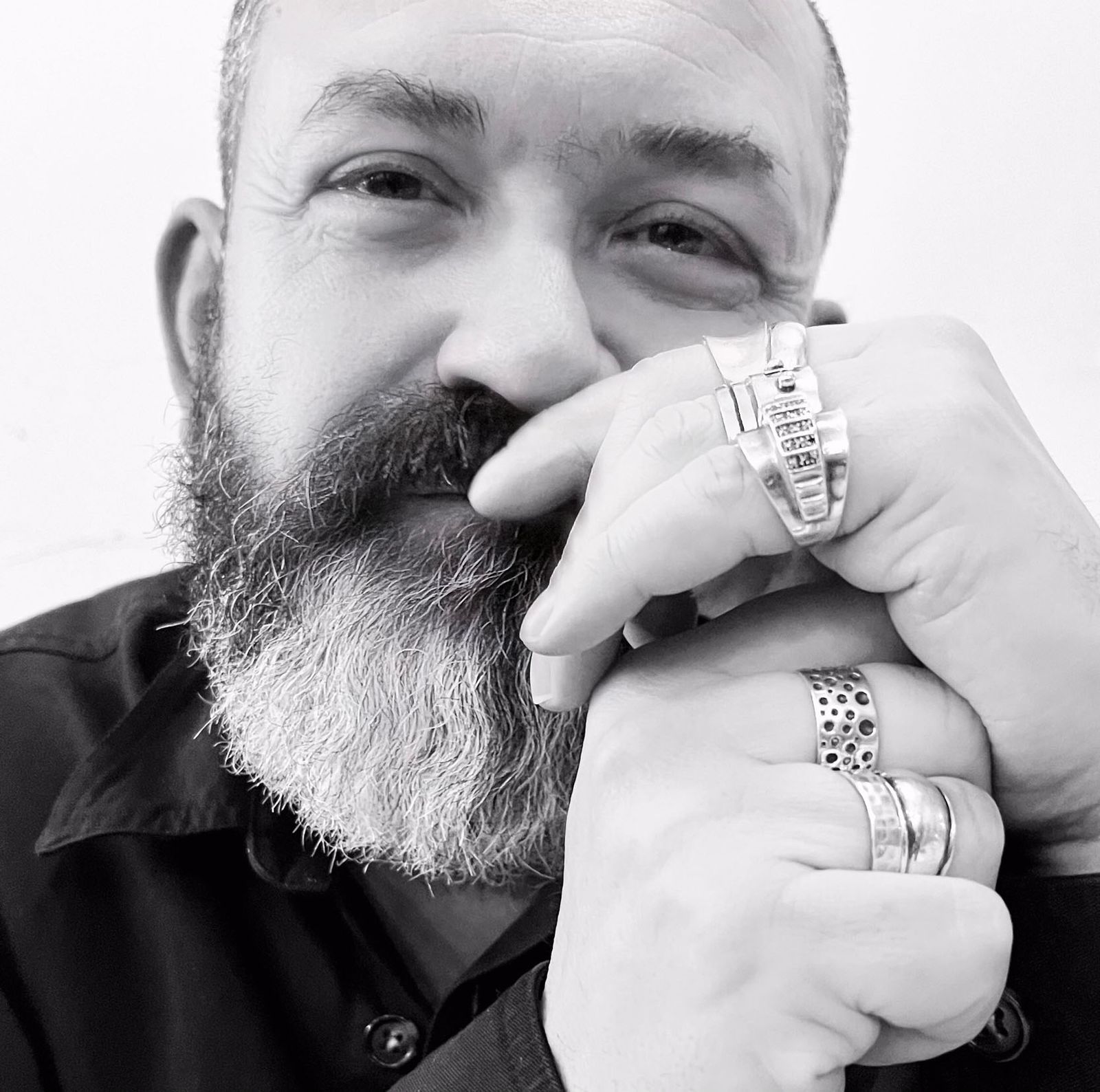 Images may contain avatars, faces, beard accessories, jewelry rings, adult body parts, fingers, hands and photography