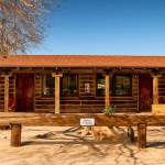 Photo of the Old West style Pioneer Town Motel.