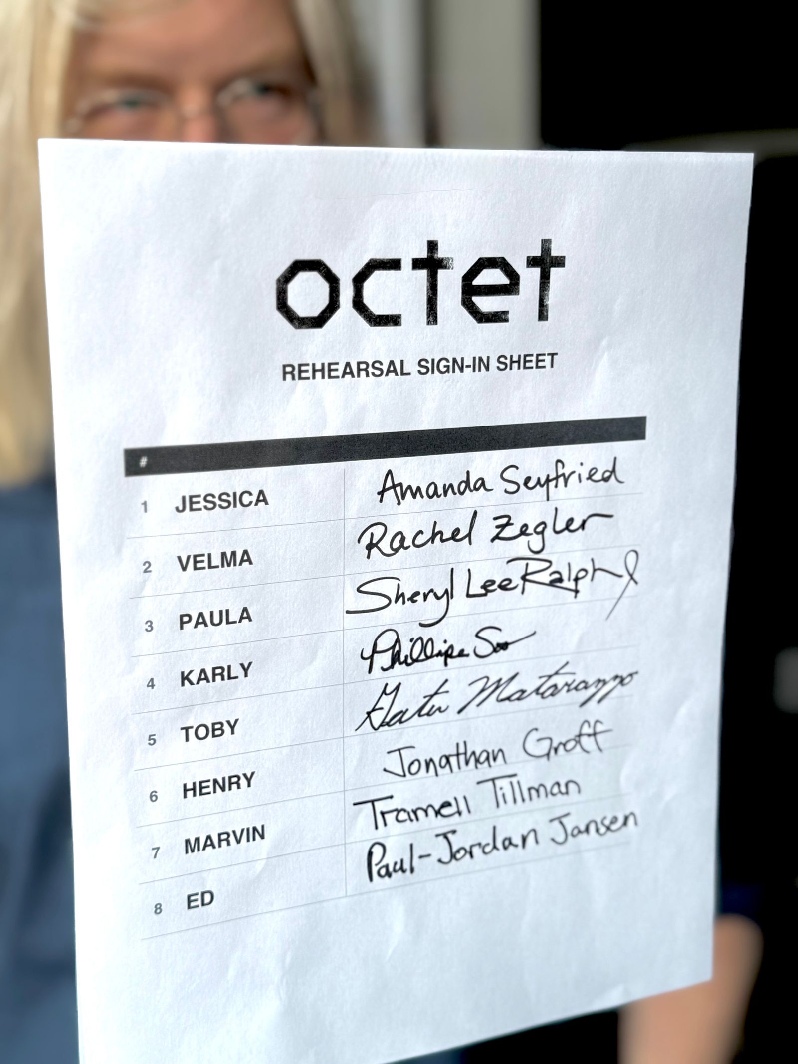 Image may contain text document receipt and people