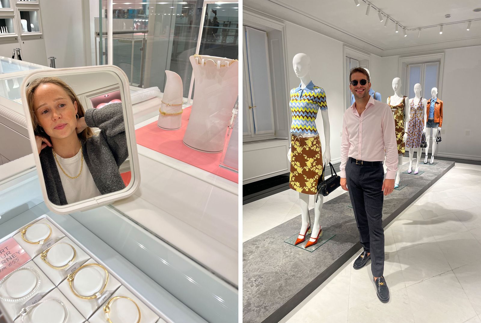 Image may contain adult clothing, skirts, footwear, footwear accessories and eyewear