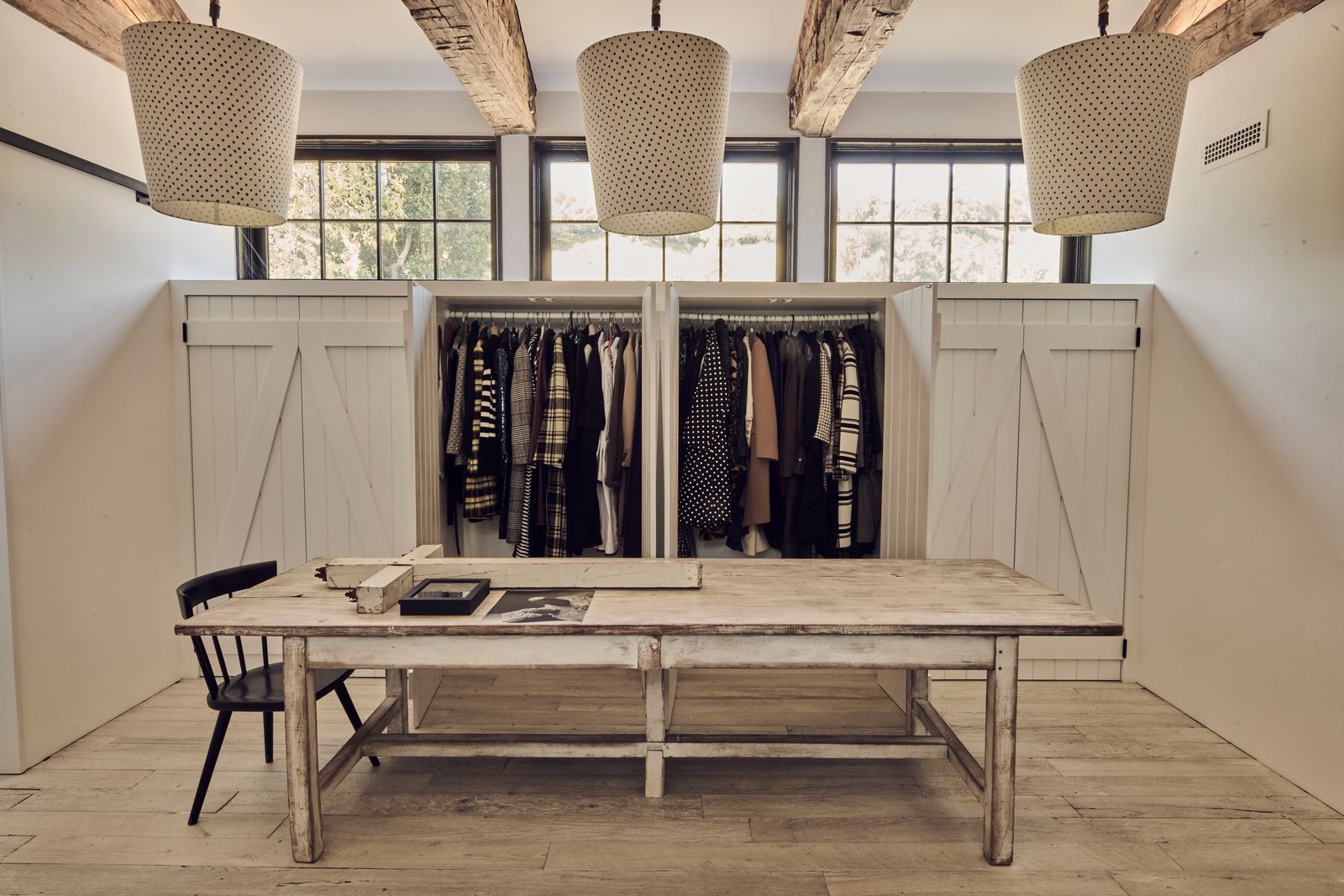 Pictures may contain dressing room interior furniture lights and closets