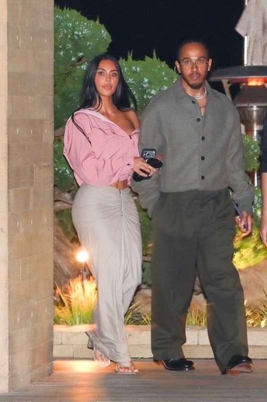 Malibu, Calif. Premium Exclusive Kim Kardashian and her new boyfriend three-time Formula 1 World Champion Lewis Hamilton...
