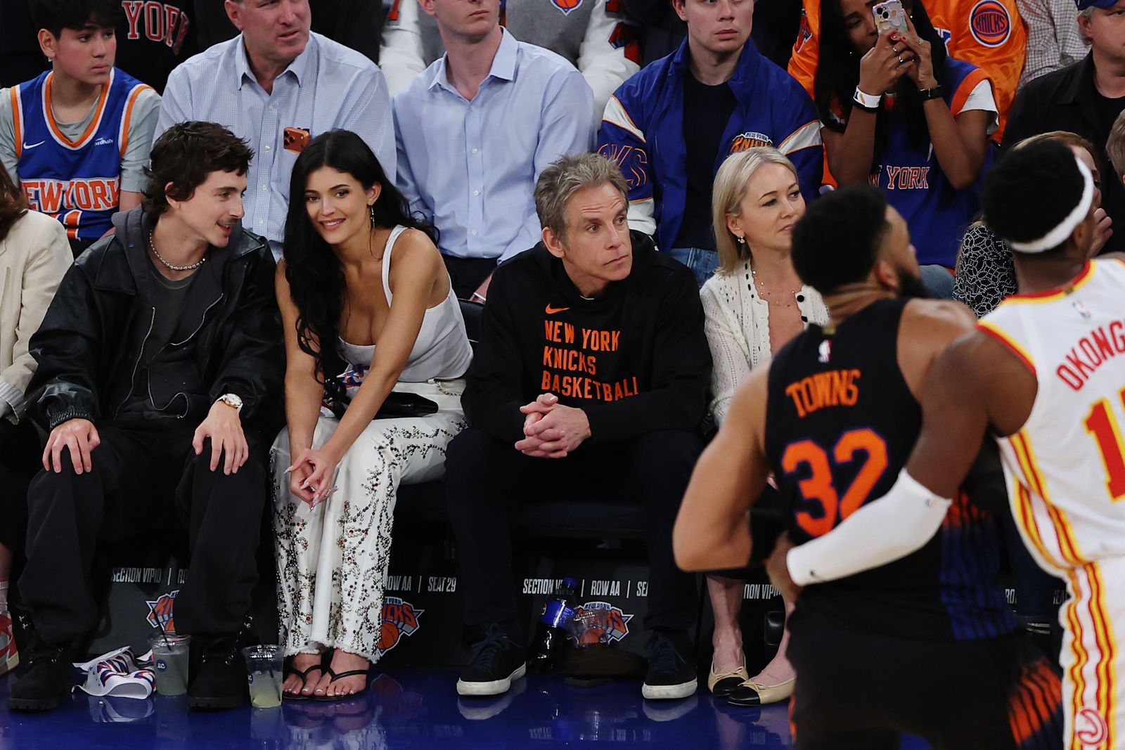 Timothe Chalamet and Kylie Jenner attended Game 5 of the first round of the Eastern Conference NBA playoffs