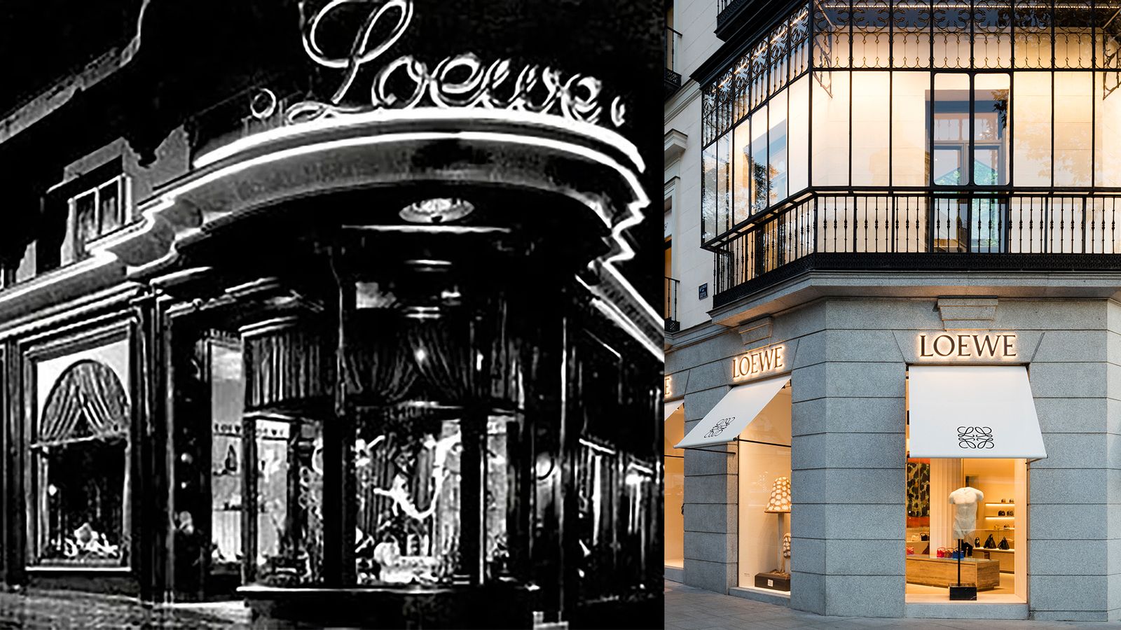 Loewes Madrid store past and present.nbsp
