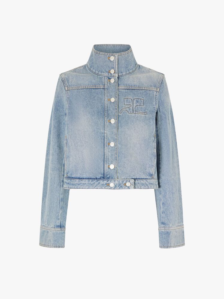 Image may contain: clothes, coat, jacket, pants, jeans, long sleeves and sleeves