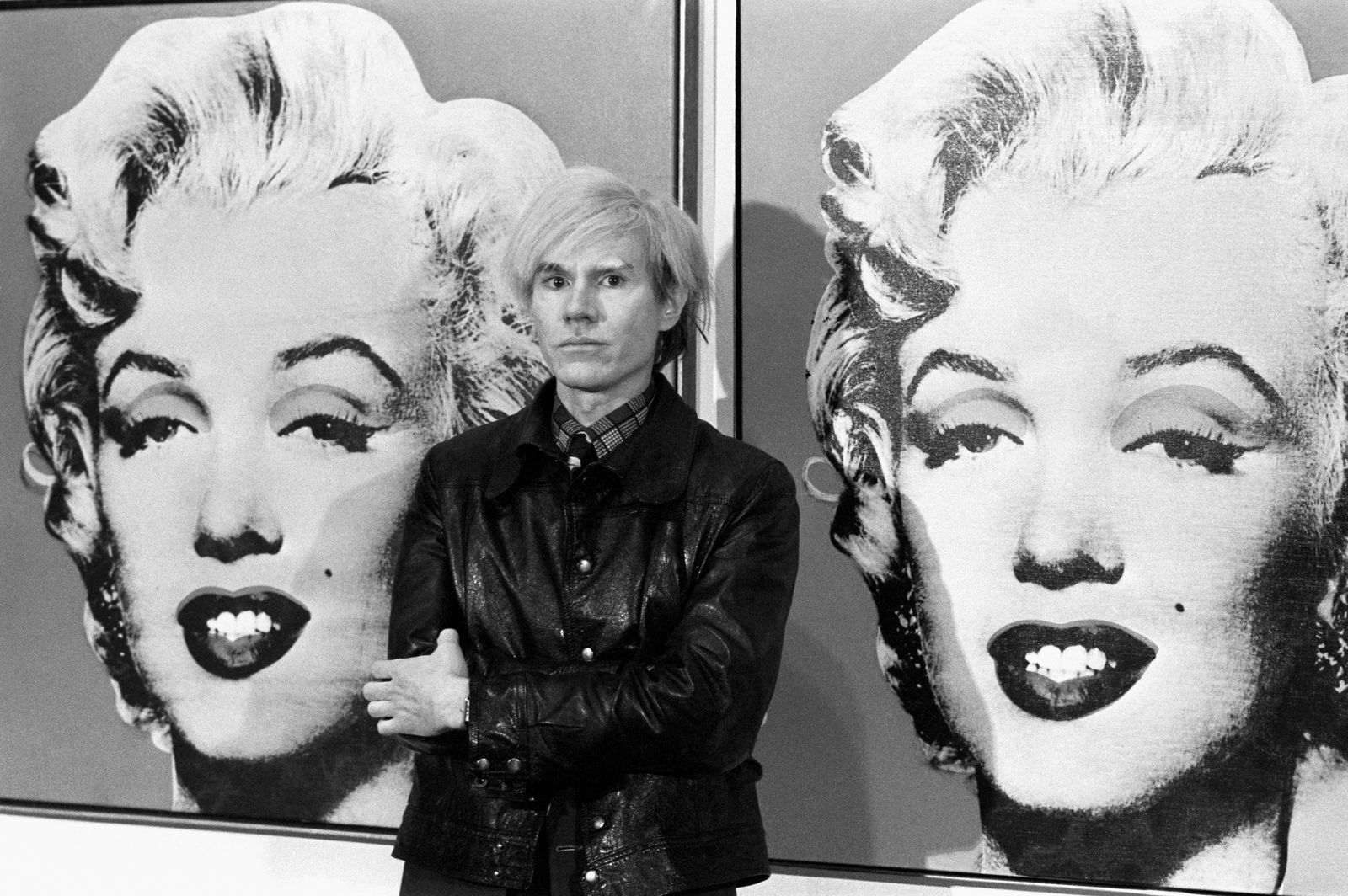 Image may contain Andy Warhol clothing, coats, jackets, face, head, people photography, portraits, body parts and fingers