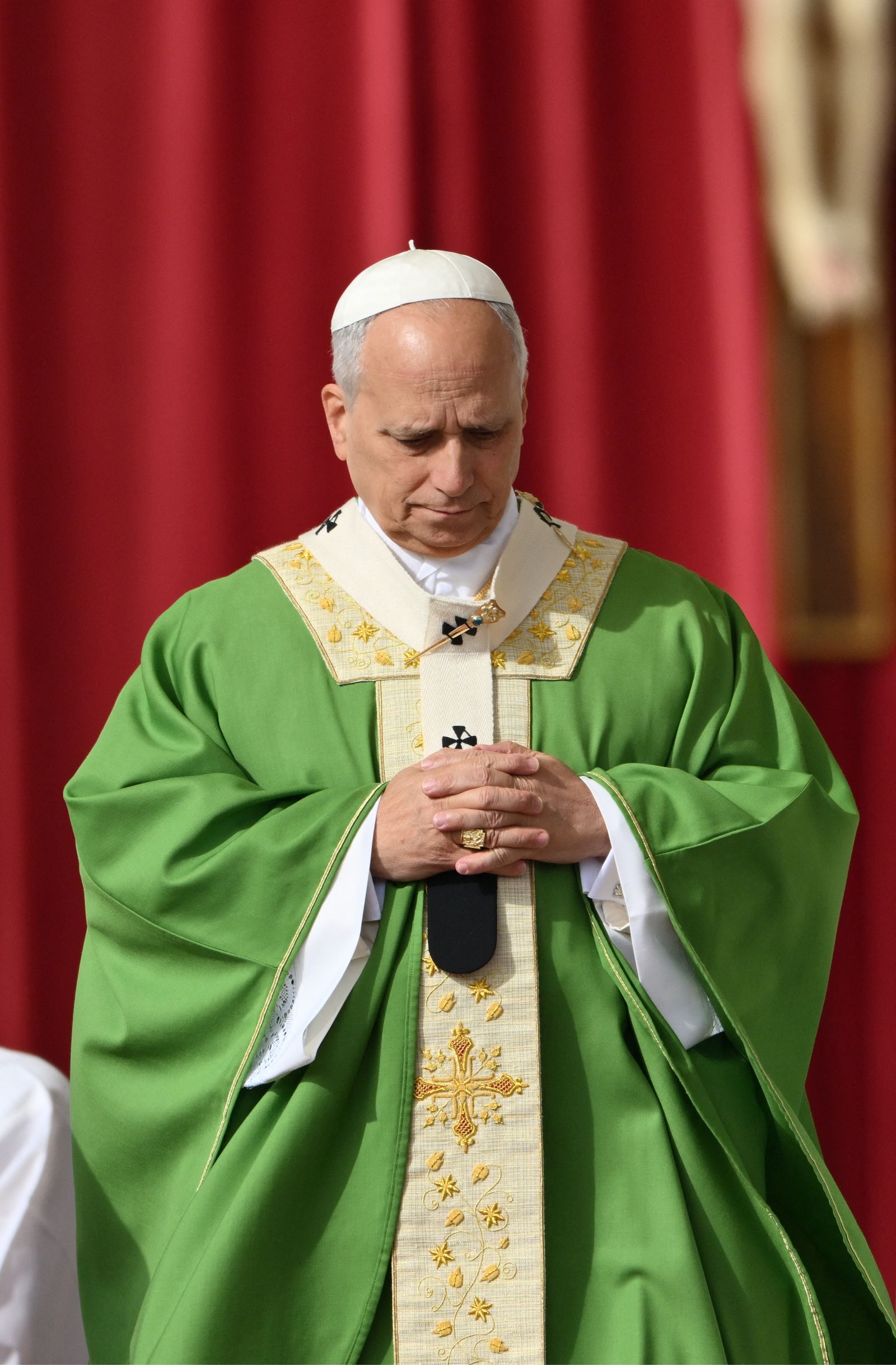 Pope Leo XIV presides over the Marian Spiritual Jubilee Mass in St. Peter's Square in the Vatican