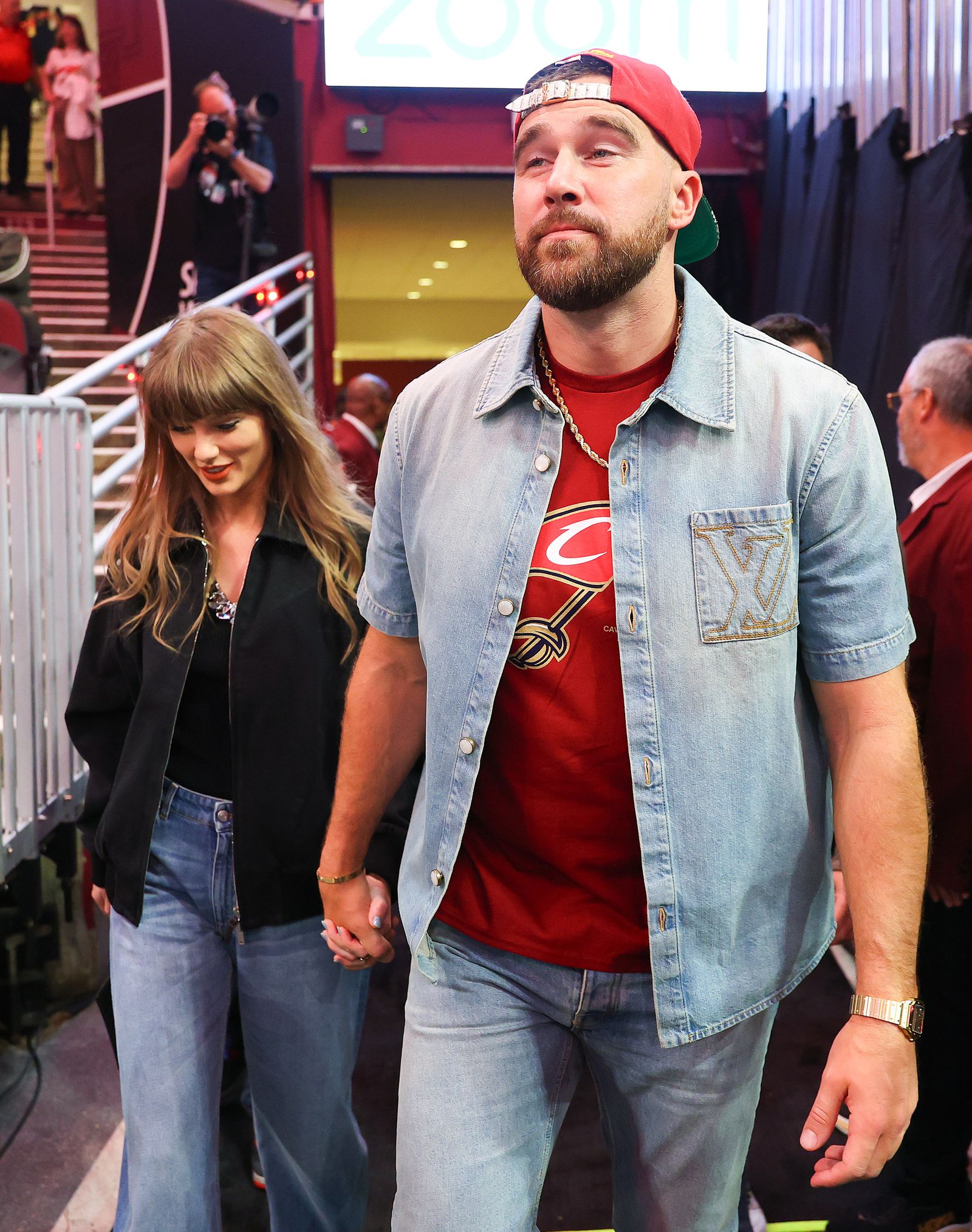 Cleveland, Ohio, May 23, singer Taylor Swift and Kansas City Chiefs' Travis Kelce attended the third game of the new season...