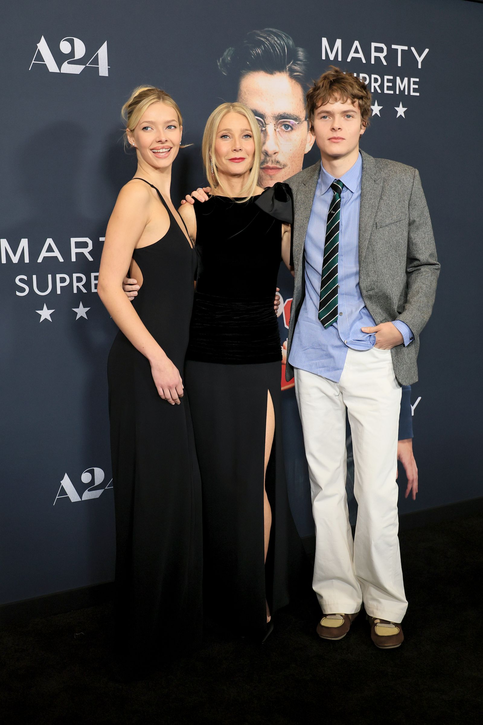 Image may contain Timothe Chalamet Tatiana Kotova Gwyneth Paltrow Fashion adult figures and formal wear