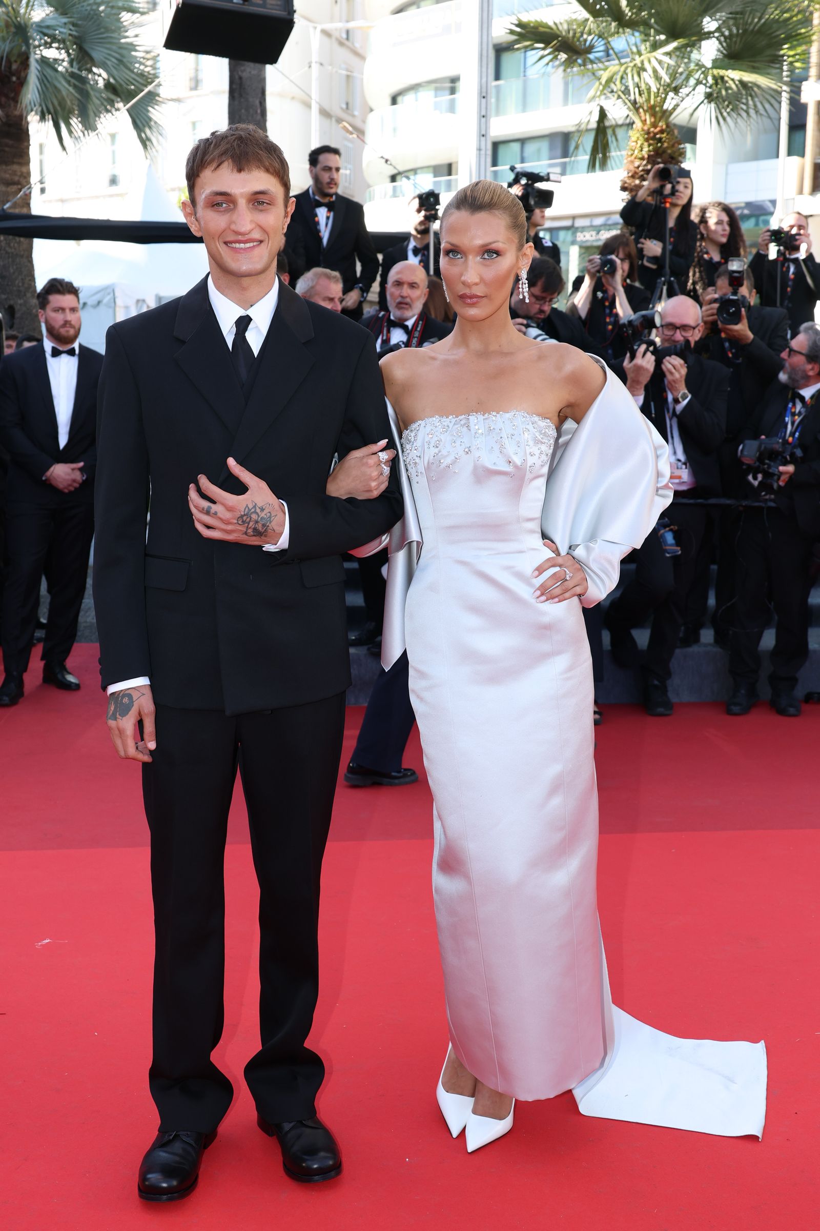 Image may contain Bella Hadid Marc E. Bassy Mario Adinolfi Fashionable Adult Wedding Outfits and Formal Wear