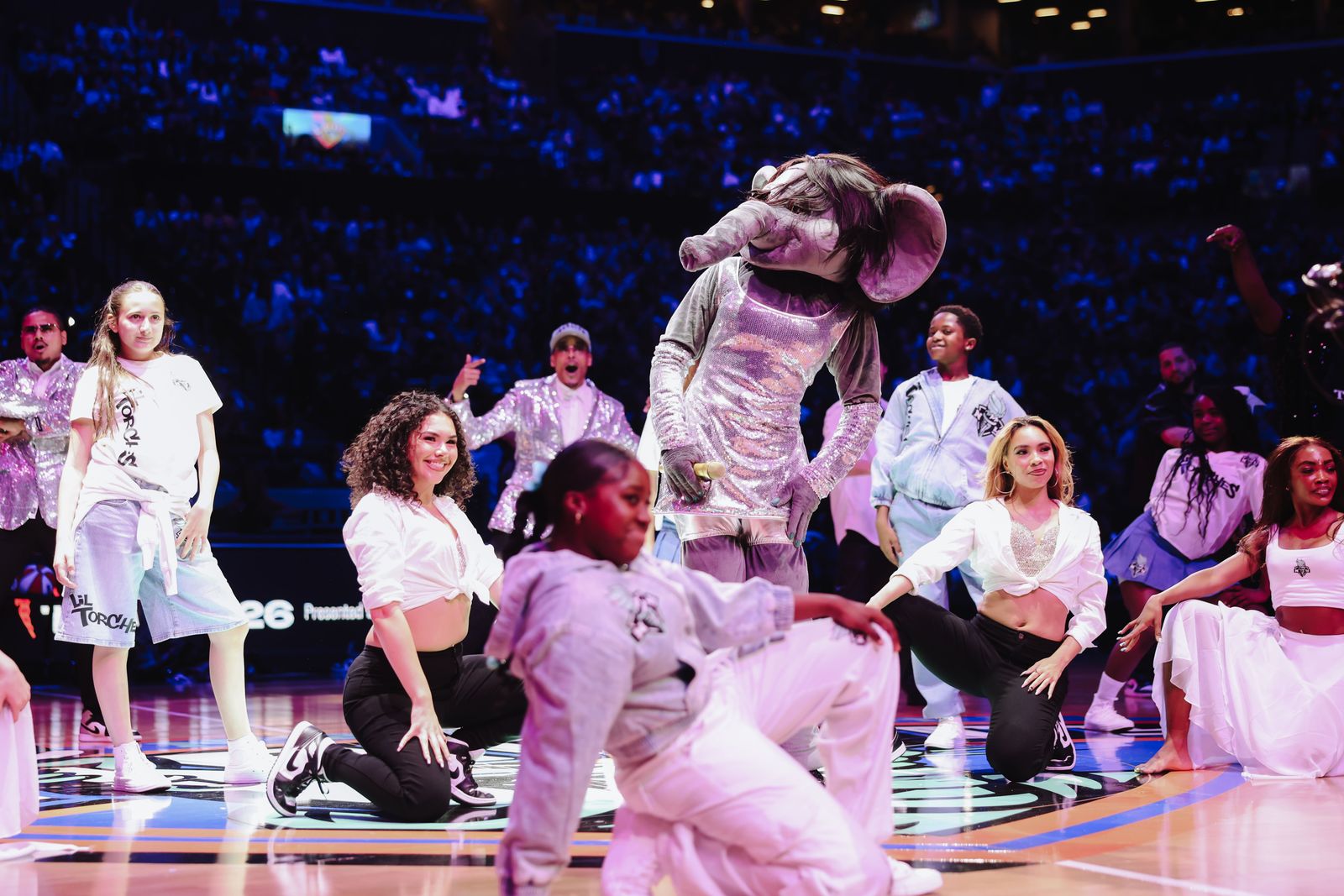 Ellie Elephant Tunnel Look New York Liberty Season Opener