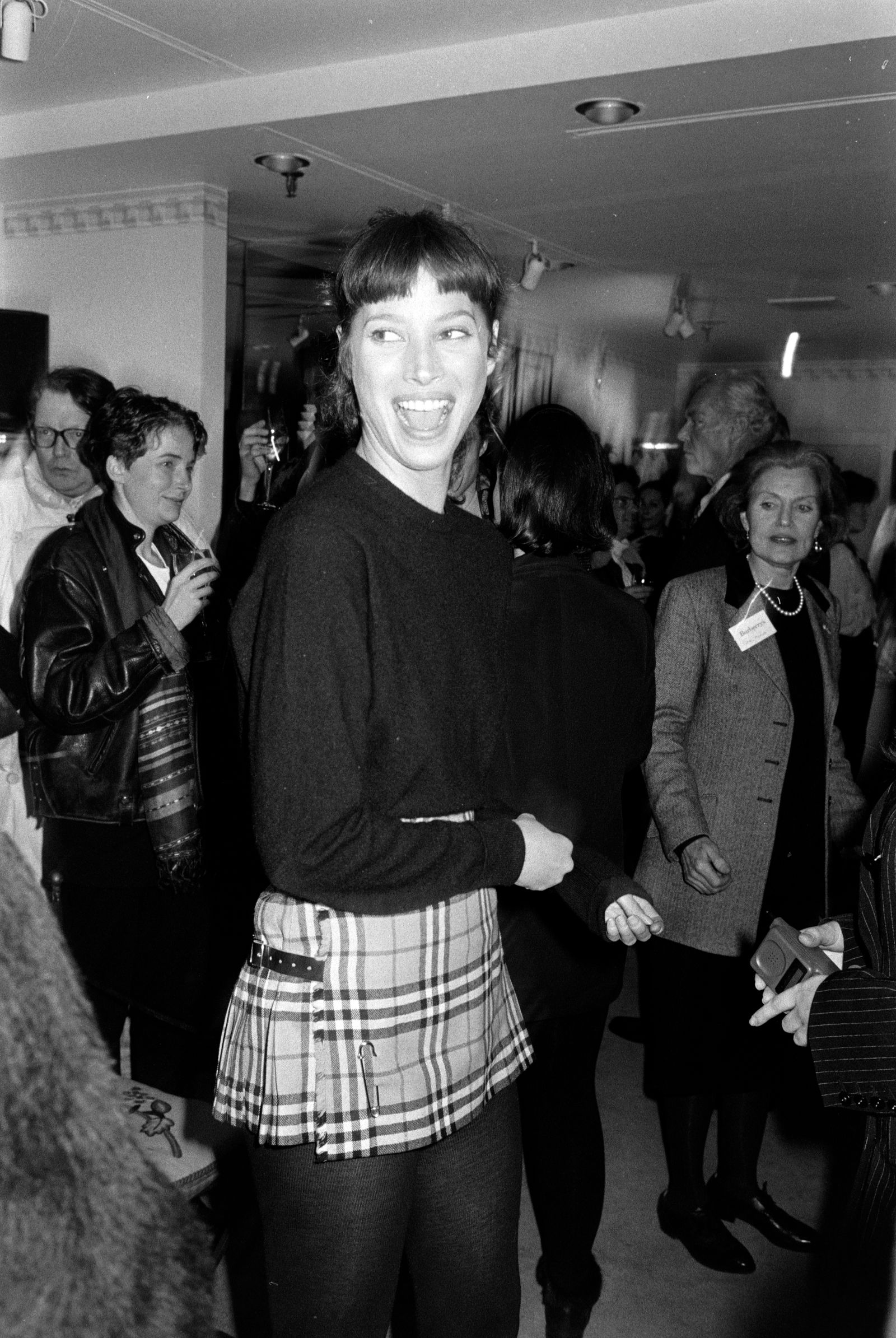 Image may contain Christy Turlington Tami Reiker Otto Wernicke clothing coat jacket skirt adult and people