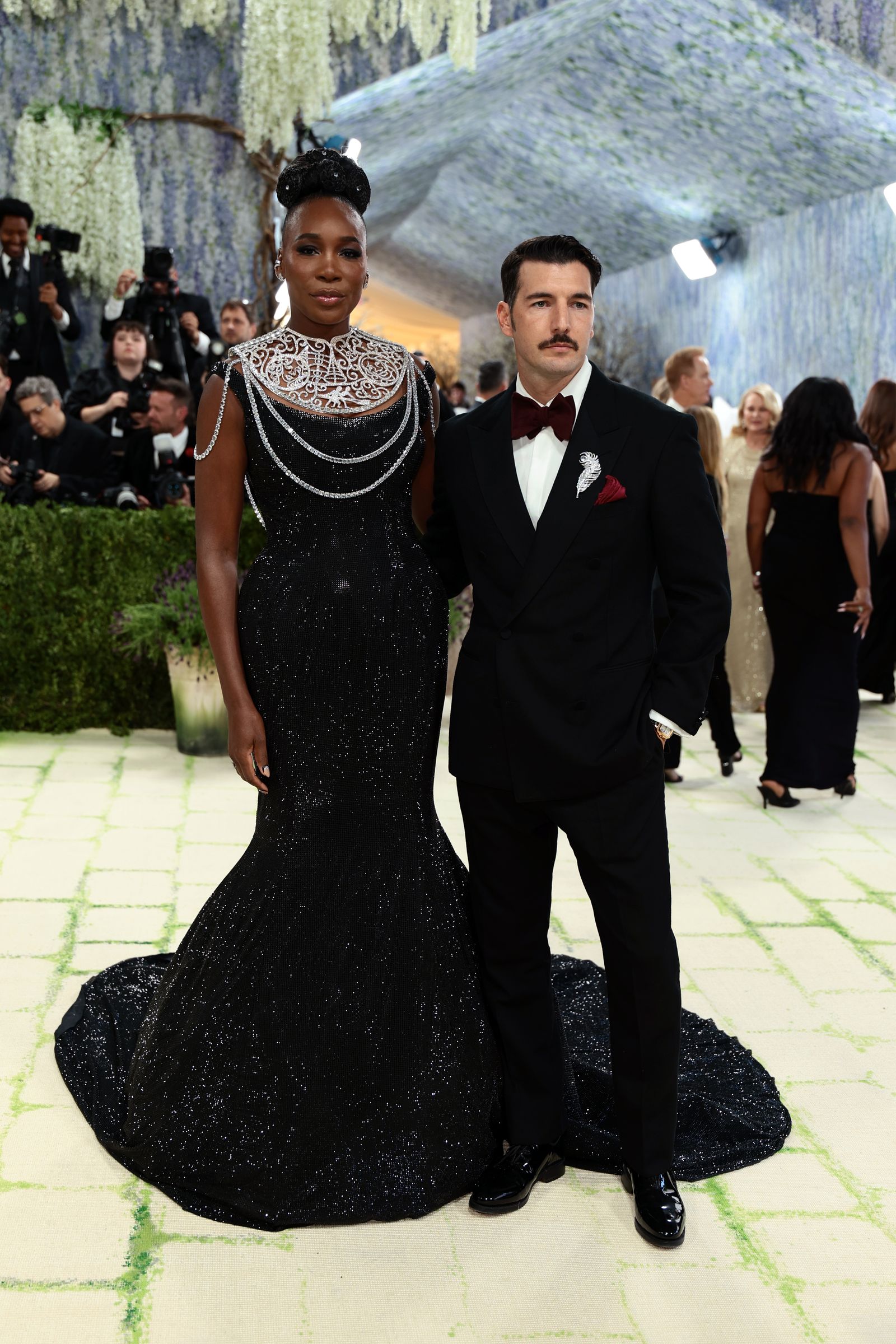 Image may contain Venus Williams Raymond De Felitta Adult Wedding Photobomb Clothing and Footwear