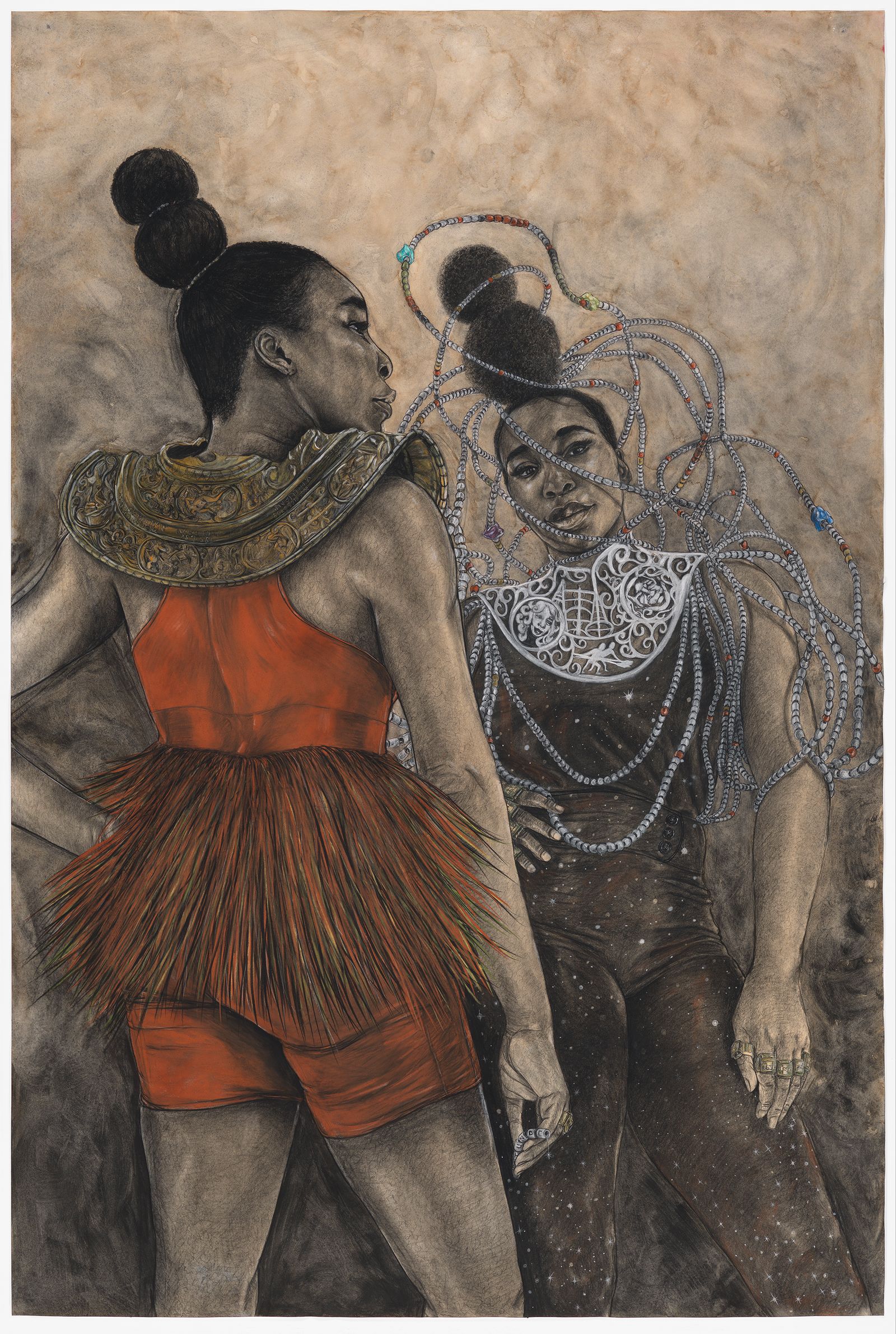 Images may contain Venus Williams Art, Paintings, Adult Accessories, Jewelry, Necklaces, Face, Head and Photography