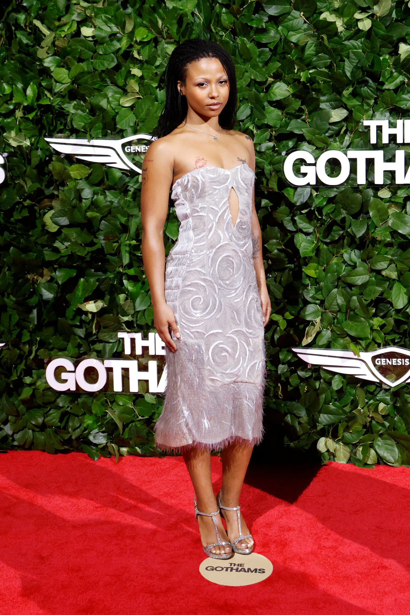 Image may contain Thishiwe Ziqubu Fashionable Adult Premiere Red Carpet Outfits and Dresses